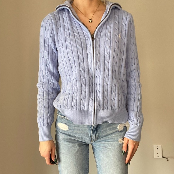 Polo cable knit zip up - Picture 1 of 4